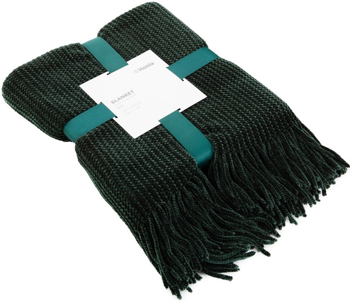 Koc Homla Chenille szenilowy 130 x 170 cm Zielony (5904183856018) - obraz 5