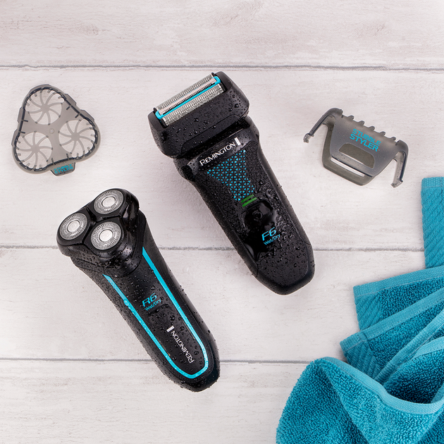 Бритва електр. Remington роторна Style Aqua, бритв.головок-3, Ni-Mh, сух.+волог., водонепрон., дорожн., чохол, чорно-синій - зображення 10