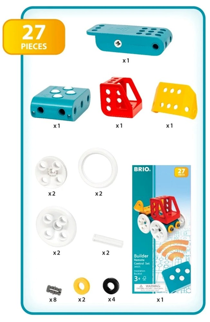 Ігровий набір Ravensburger Brio Builder Дистанційно керований транспортний засіб для самостійного будівництва 34605 (7312350346053) - зображення 6