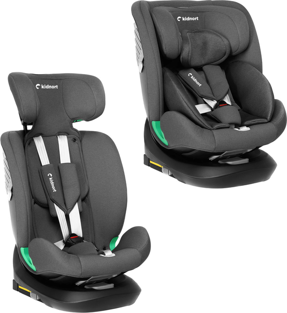 Автокрісло Kidnort Radjur DK-080537 40-150 см темно-сіре (5902983624851) - зображення 4