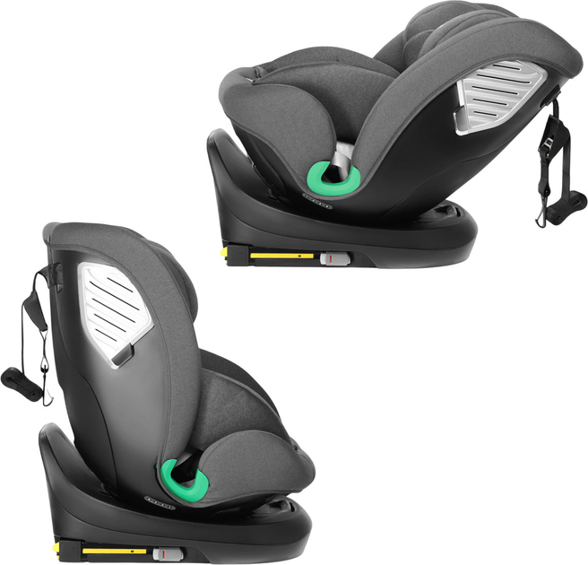 Автокрісло Kidnort Radjur DK-080537 40-150 см темно-сіре (5902983624851) - зображення 5