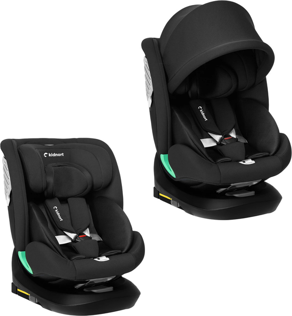 Fotelik samochodowy Kidnort Radjur DK-080437 40-150 cm czarny (5902983624844) - obraz 5
