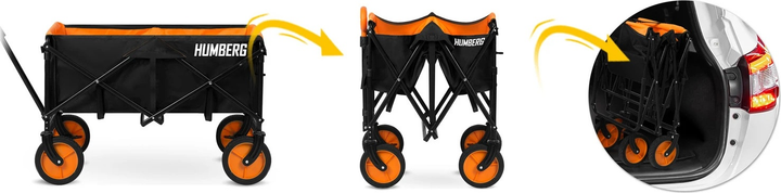 Wózek ogrodowy Humberg HM-513 składany 100 l (5903890618506) - obraz 10