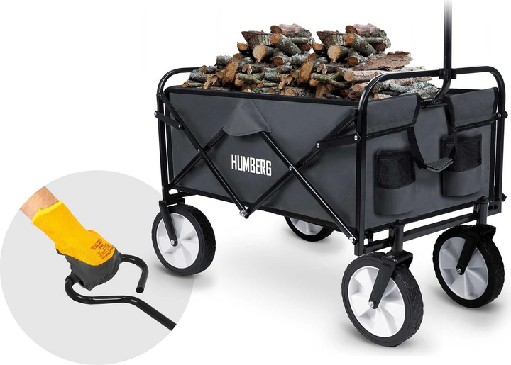 Wózek ogrodowy Humberg HM-511 składany 80 l (5903890618483) - obraz 6