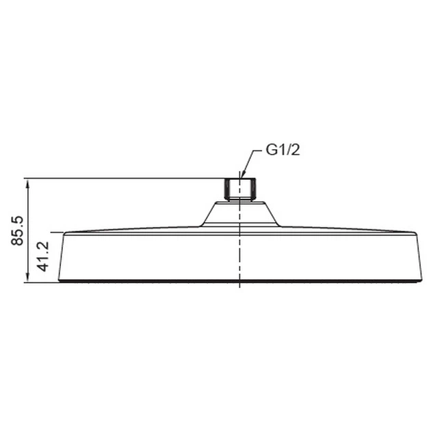 Лійка для душу стельова KOER KP-0403-05-OH, 300 мм (Колір чорний) (KR4994) - изображение 2