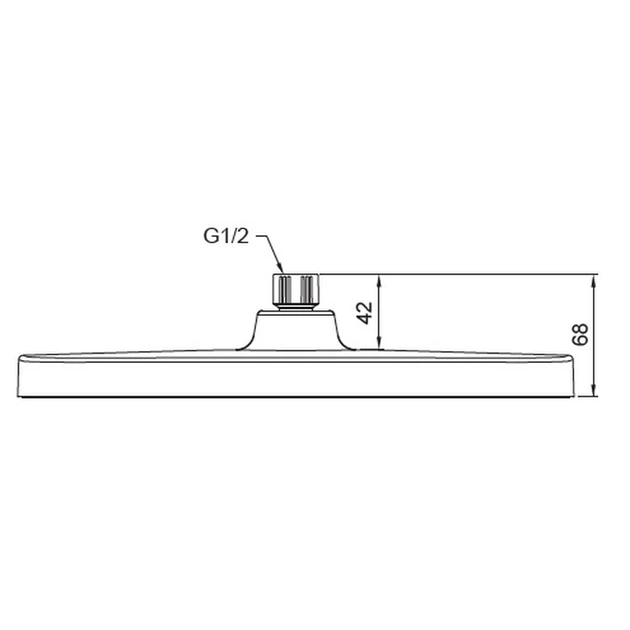 Лійка для душу стельова KOER KP-0402-05-OH, 310x200 мм (Колір чорний) (KR4986) - Фото 2 Лійка для душу стельова KOER KP-0402-05-OH, 310x200 мм (Колір чорний) (KR4986) - изображение 2