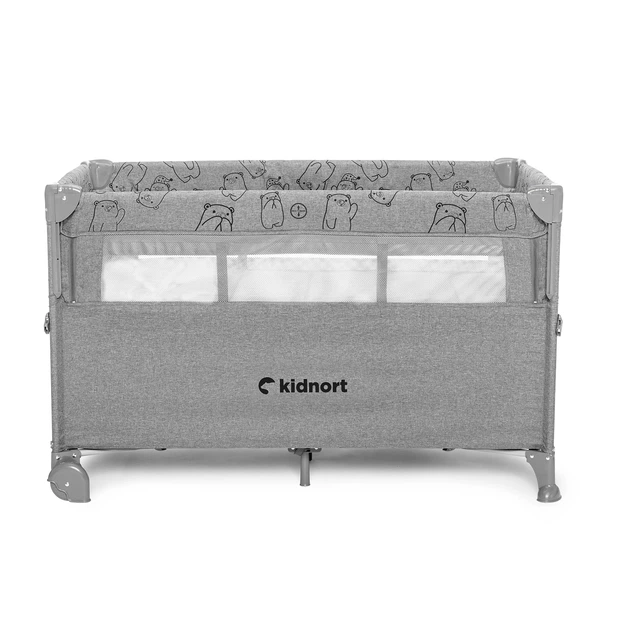 Дорожная кроватка Kidnort Stugan светло-серый меланж (DK-070937) (5902983624790) - изображение 11
