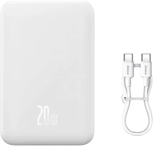 Powerbank Baseus Magnetic Mini Wireless 10000mAh 20W White (6932172620639) - obraz 7