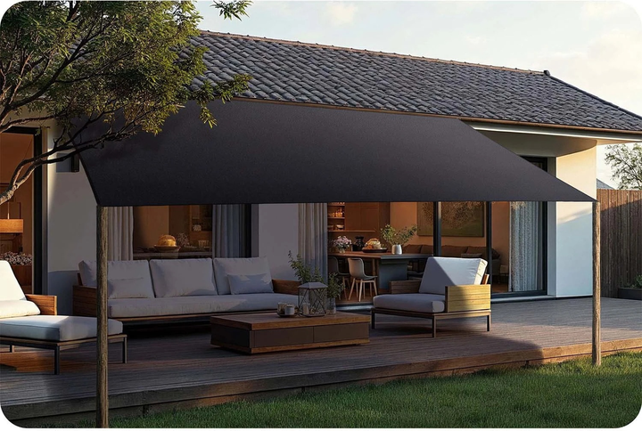 Тент сонцезахисний Plonos PL-885 3 x 4 м Grey (5903890629137) - зображення 9