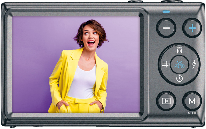 Aparat EasyPix V48 Pocket Grey (4260041686649) - obraz 3