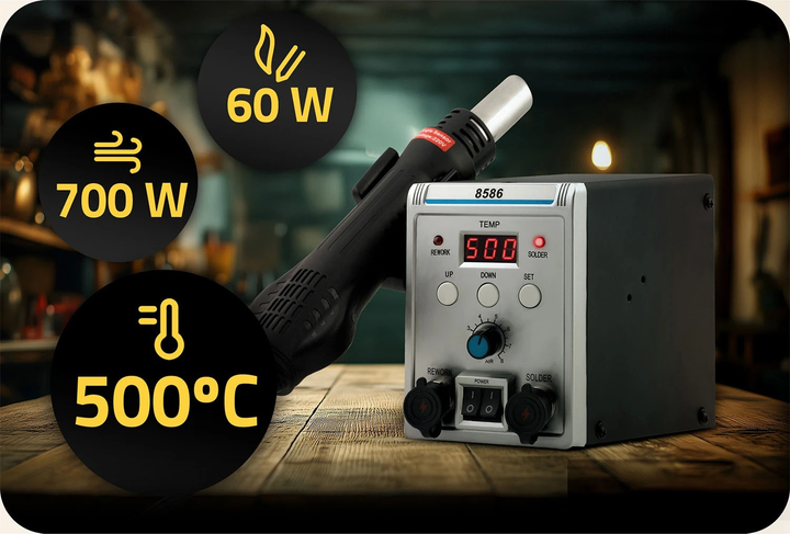 Stacja lutownicza Humberg HM-29 700W (5903890622459) - obraz 12