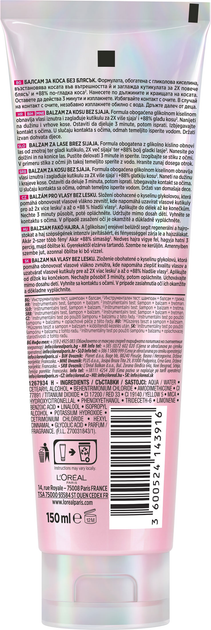 Odżywka L'Oreal Paris Elseve Glycolic Gloss nadająca włosom połysk i miękkość 150 ml (3600524143916) - obraz 2