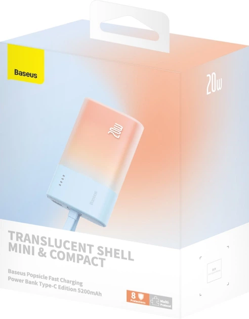 УМБ Baseus Popsicle 5200 mAh 20 W Blue-Orange (6932172633097) - зображення 7