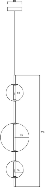 Lampa wisząca Light Prestige Dorado LED CCT Gold (LP-002/3V) - obraz 5