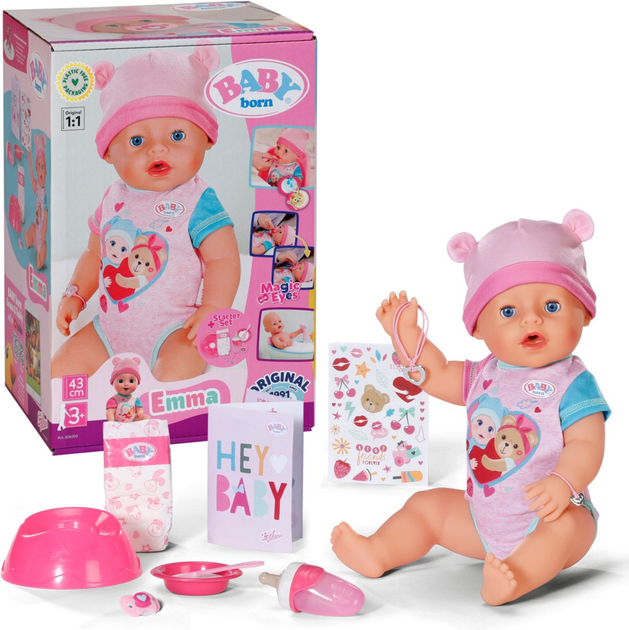 Лялька Zapf Creation Baby Born Emma 43 см + аксесуари 836392 (4001167836392) - зображення 3