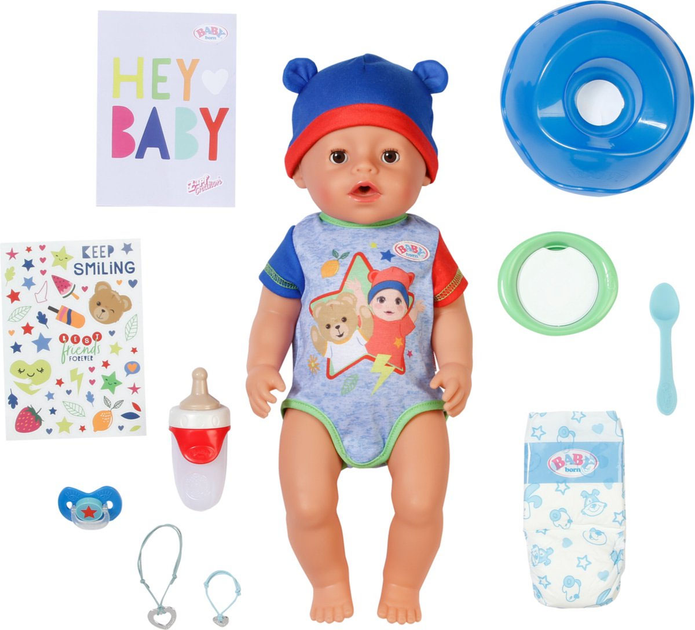 Lalka bobas Zapf Creation Baby Born Jonas 43 cm + akcesoria 836415 (4001167836415) - obraz 2