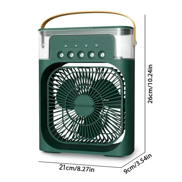 Портативный мини-кондиционер с подсветкой Mini AIR Conditioner с увлажнителем воздуха Зеленый - Фото 8 Портативный мини-кондиционер с подсветкой Mini AIR Conditioner с увлажнителем воздуха Зеленый - изображение 8