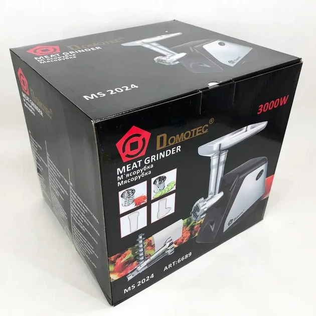 Электромясорубка Domotec MS-2024 Metal Tomato Juice SHREDDER 3000 Вт 6689 - изображение 10