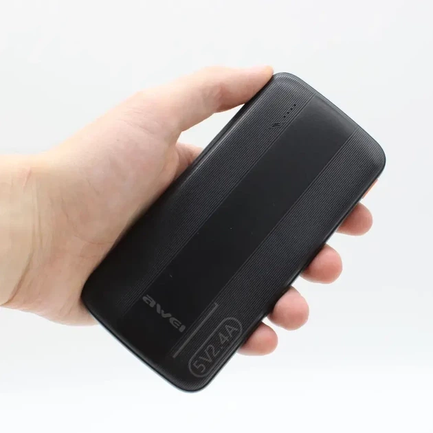 Зарядний пристрій Повербанк AWEI P20K 5020 з двома USB-виходами для заряджання смартфонів 10000 mAh - зображення 6