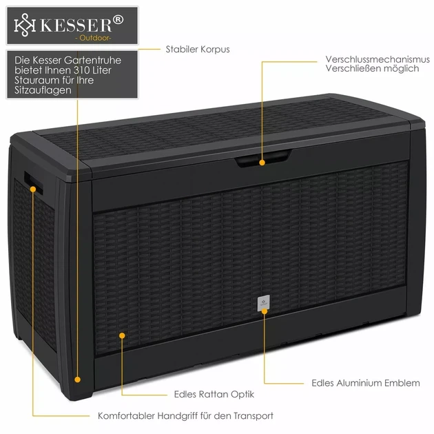 Пластикова коробка KESSER з колесами 310 L - Фото 3 Пластикова коробка KESSER з колесами 310 L - зображення 3