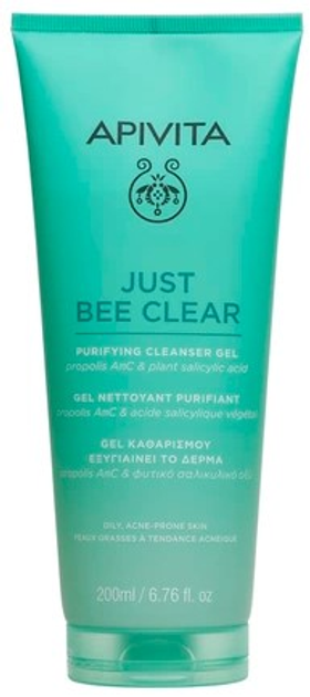 Żel do mycia twarzy Apivita Just Bee Clear 200 ml (5201279099244) - obraz 1
