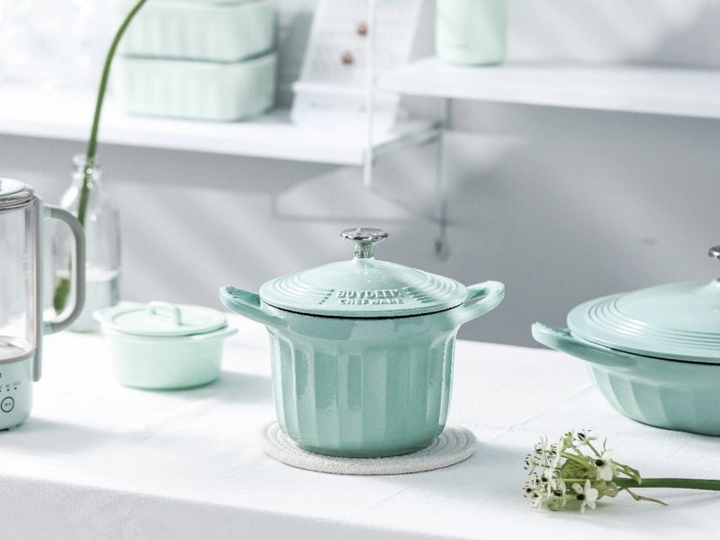 Гусятниця Buydeem чавунна емальована Cozy Greenish 1.8 л (6950386610123) - зображення 10