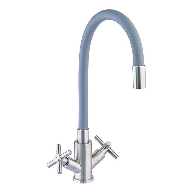 Кухонный смеситель с силиконовым изливом Mixxus DVE-011 Refl.Gray (нерж. сталь) (MI6081) - Фото 1 Кухонный смеситель с силиконовым изливом Mixxus DVE-011 Refl.Gray (нерж. сталь) (MI6081) - изображение 1