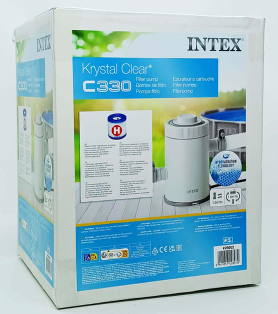 Картриджний фільтр-насос для басейну Intex 1250 л/год, з картриджем типу H, для басейнів до 5000 л (IND-26602) - зображення 2