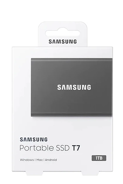 Накопитель внешний SSD 1TB Samsung T7 Titan Gray (MU-PC1T0T/WW