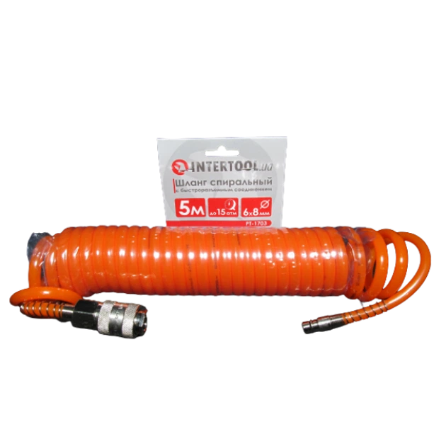 Шланг компресорний поліетилен. INTERTOOL 15 атм. 5м [РТ-1703] - изображение 2