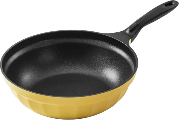 Patelnia Buydeem aluminiowa z szklaną pokrywką Mellow Yellow 30 cm (6950386617269) - obraz 2