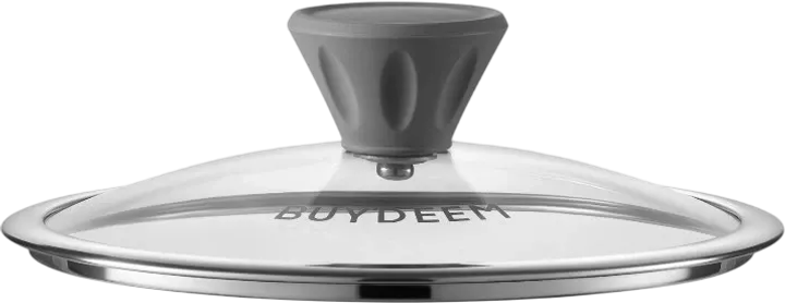 Ківш Buydeem емальований зі скляною кришкою Cozy Greenish 1.8 л (6950386615524) - зображення 4