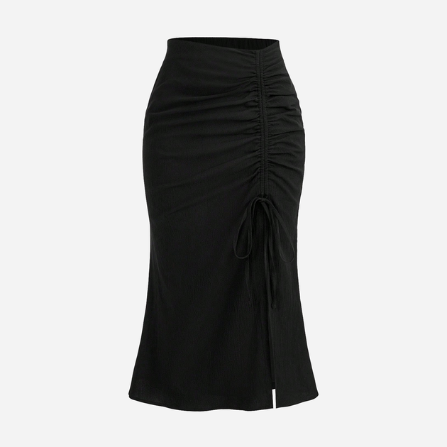 Акція на Спідниця міді осіння жіноча SHEIN GD-00163918 L Чорна від Rozetka