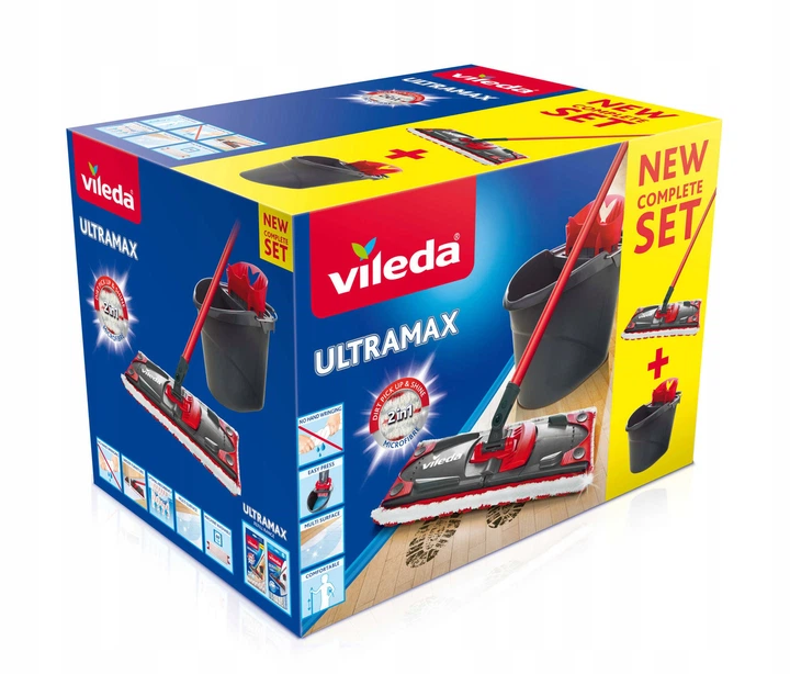 Набір для прибирання Vileda UltraMax 2в1 швабра та відро з віджимом - зображення 8