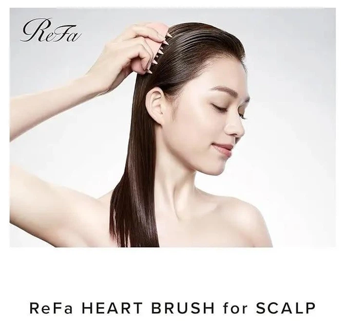 Массажная щетка для ухода за кожей головы ReFa Heart Brush For Scalp, цвет матовый персиковый - Фото 5 Массажная щетка для ухода за кожей головы ReFa Heart Brush For Scalp, цвет матовый персиковый - изображение 5