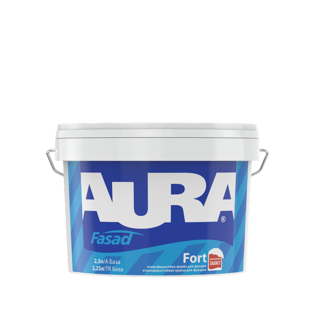 Краска фасадная силиконовая Aura Fasad Fort матовая Белая TR 2.25 л - Фото 1 Краска фасадная силиконовая Aura Fasad Fort матовая Белая TR 2.25 л - изображение 1