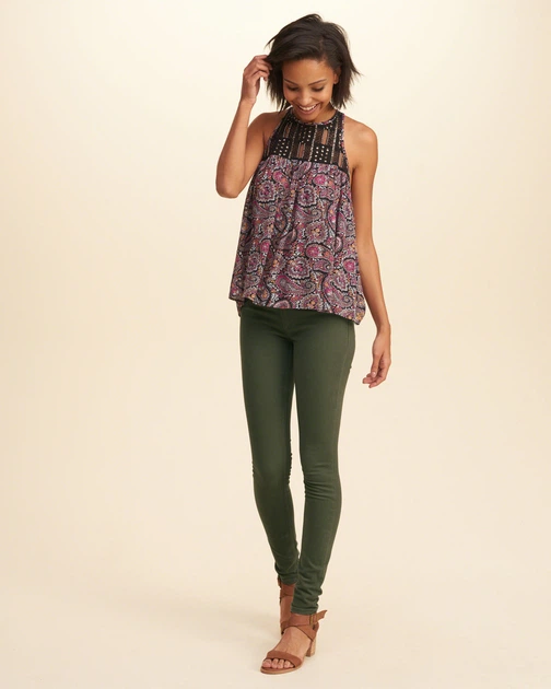 Джинсы Super Skinny Hollister HC6603W W26L31 Хаки - изображение 3