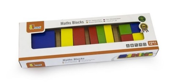 Klocki drewniane matematyczne Viga Figury Ułamki 58647 (6934510586478) - obraz 4