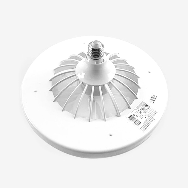LED світильник-лампа Е27 з вентилятором FAN LAMP 24W+4W E27 R Luminaria ON/OFF 4000К NW Ø270×143мм WHITE 220В - зображення 4