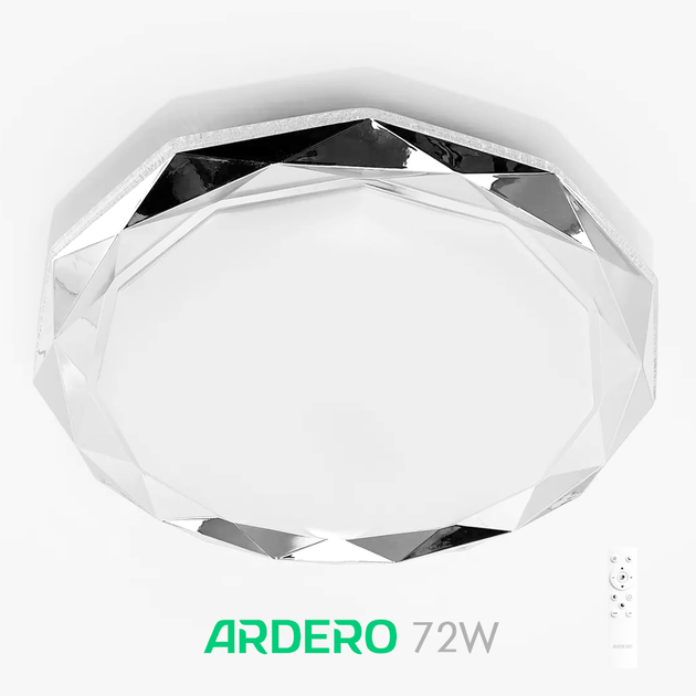 Cветодиодная люстра LEGEND 72W AL6050 ARD белая-хром Ardero 2700-6500К 5040Lm светильник с пультом Ø500х100мм - изображение 3