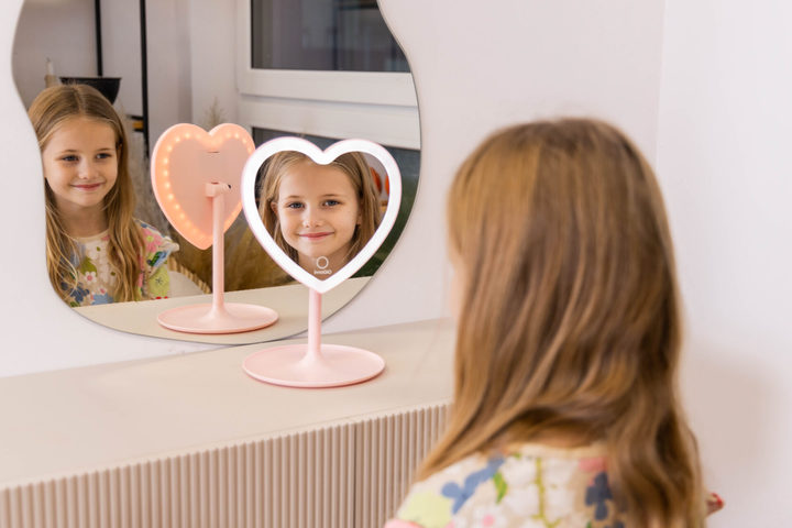 Дзеркало косметичне Innogio GIOperfect Рожеве серце GIO-758HEART (5904405021583) - зображення 4