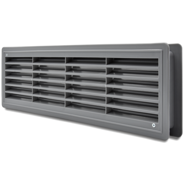 Вентиляционная решетка дверная пластиковая серая AirRoxy 115x430 grey 02-126 - Фото 1 Вентиляционная решетка дверная пластиковая серая AirRoxy 115x430 grey 02-126 - изображение 1