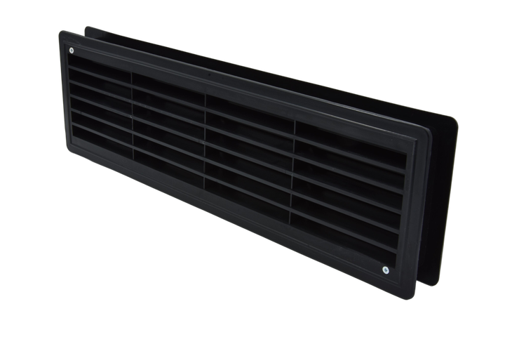 Вентиляционная решетка дверная пластиковая графитовая AirRoxy 115x430 graphite 02-125 - изображение 2