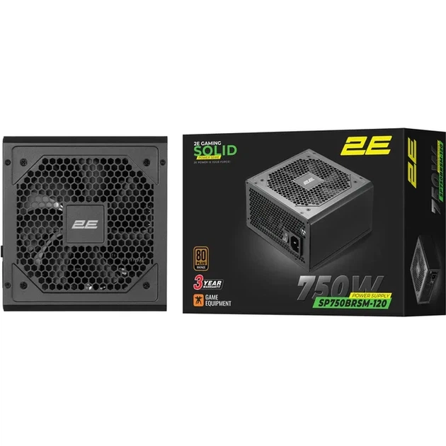 Блок живлення 2E GAMING Solid Power (750W) 2E-SP750BRSM-120 - Фото 2 Блок живлення 2E GAMING Solid Power (750W) 2E-SP750BRSM-120 - зображення 2