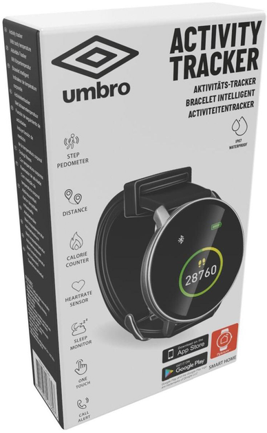 Smartband Umbro Activity Tracker E7369 Black/Silver (8711252473697) - obraz 3