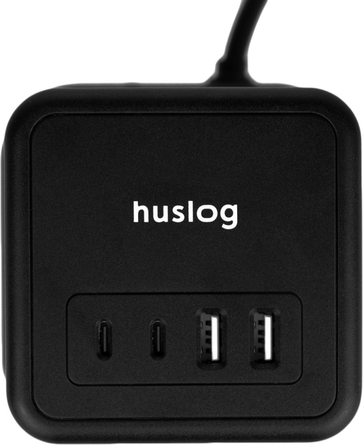Подовжувач Huslog HUS1004 Vertical Extension Cord with USB Black (OWN000064) - зображення 10