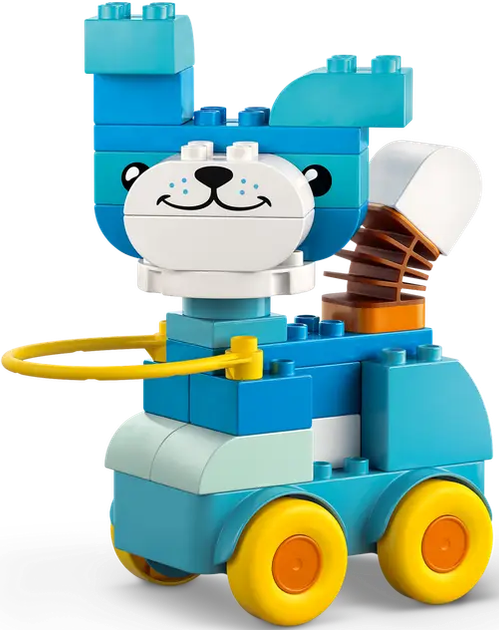 Zestaw klocków LEGO Duplo Zwierzątka na kółkach 3w1 58 elementów (10448) - obraz 4