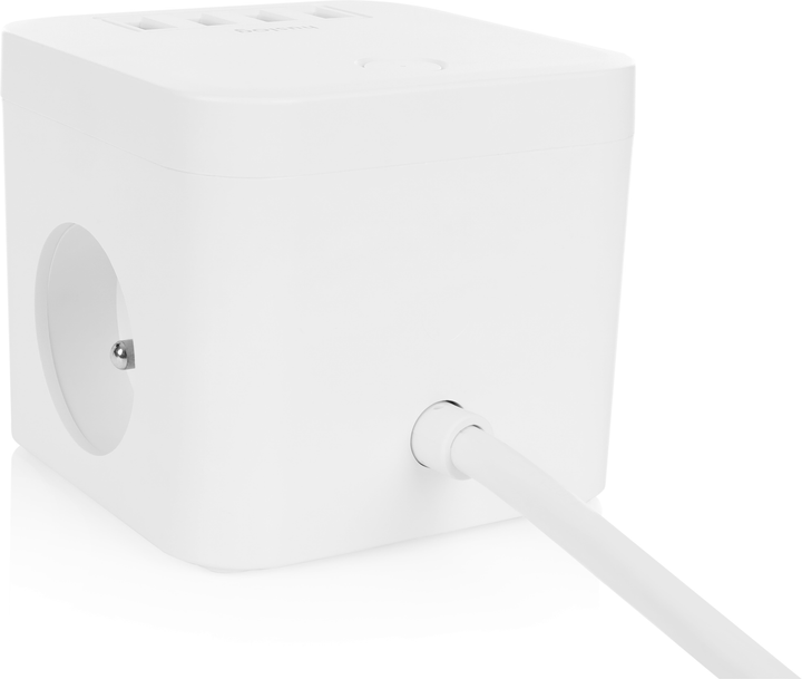 Przedłużacz Huslog EMX-190224 extension cord with 3 sockets 1.5 m White (BIE002976) - obraz 2