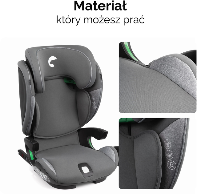 Fotelik samochodowy Kidnort Natt DS-010647 100-150 cm szary (5902983631231) - obraz 5