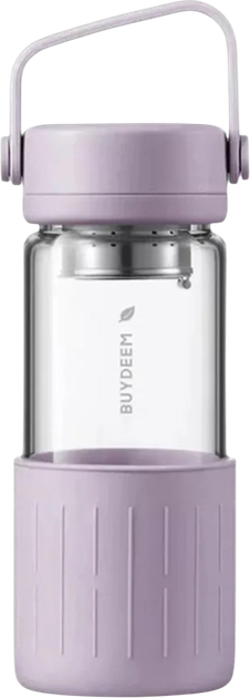 Termobutelka Buydeem szklana z zaparzaczem Petal Purple 350 ml (6950386610055) - obraz 1